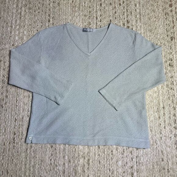 Vintage M.A.C. Pale Blue V-Neck Pullover Sweater - Picture 2 of 3